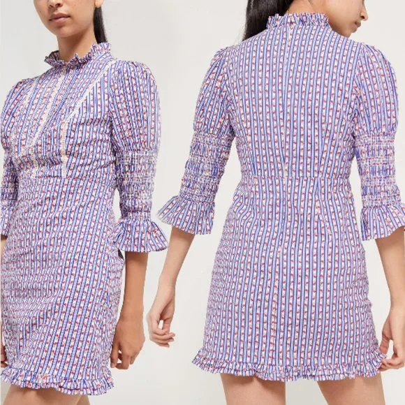 Laura ashley uo exclusive maisy mock neck mini dress deals